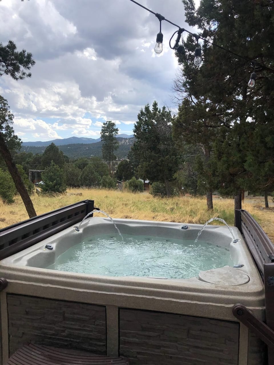 Bubble your cares away with a spectacular mountain view! 