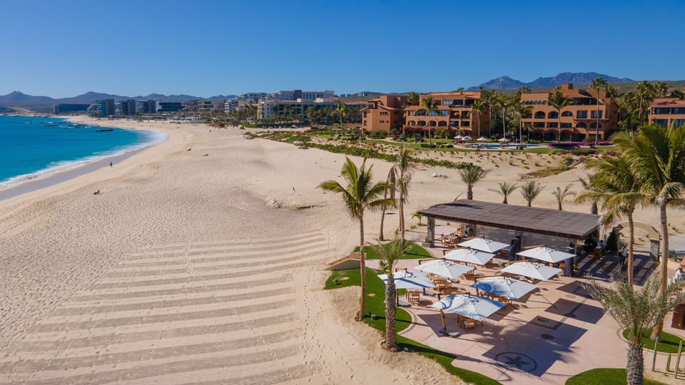 Beach at Casa Del Mar and Saltwater restaurant open for breakfast, lunch, and dinner
