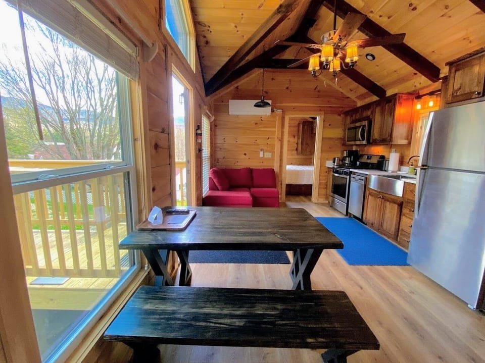 The open floor plan and large windows add all the natural light needed to feel roomy.