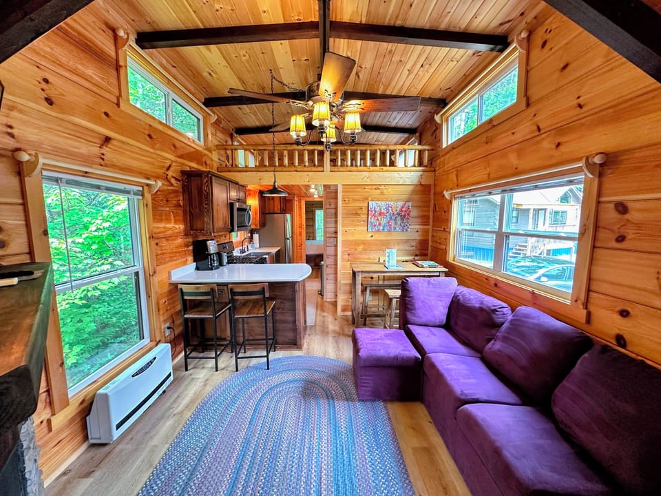 With AC, high speed internet, gas fireplaces, and keyless entry, tiny homes are a modern way to get in touch with nature and enjoy a short or long-term stay in a beautiful area of the country!