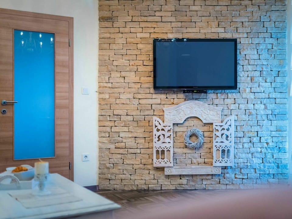 Blue, Building, Azure, Rectangle, Wood, Door, Window, House, Interior Design, Brick