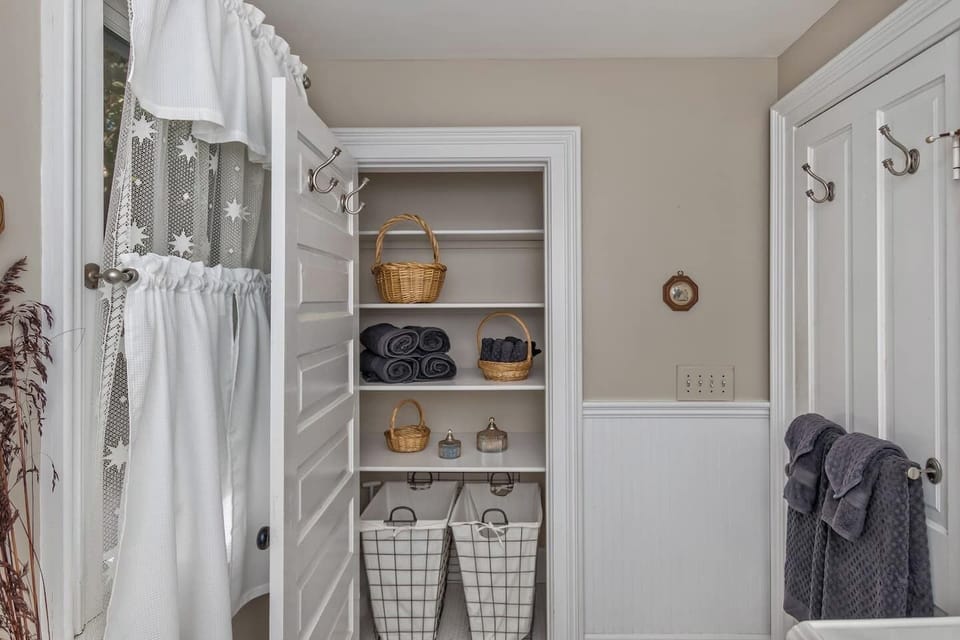 Spacious closet for all your toiletries!