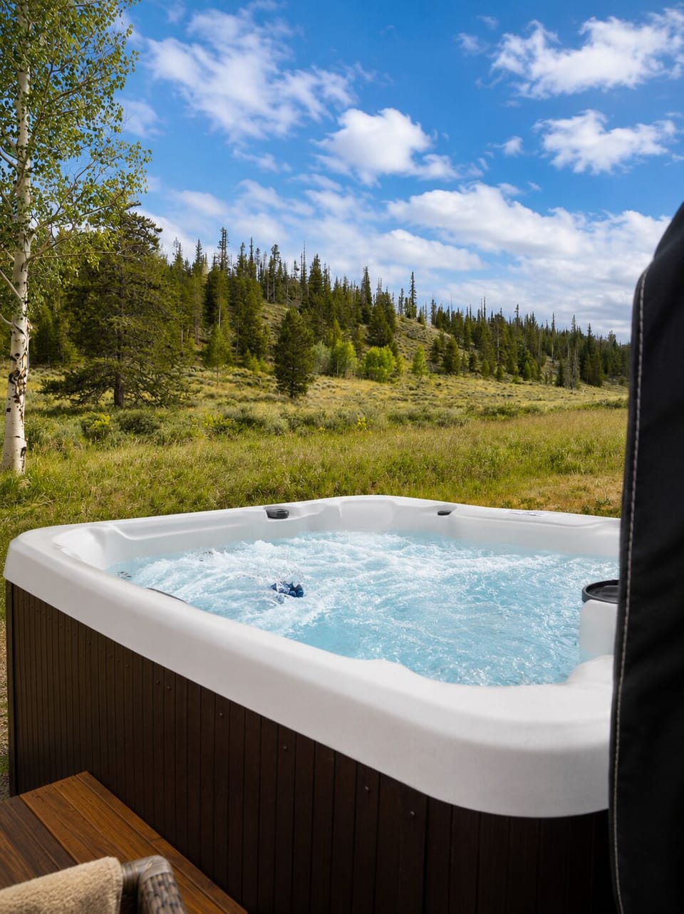 Outdoor spa tub