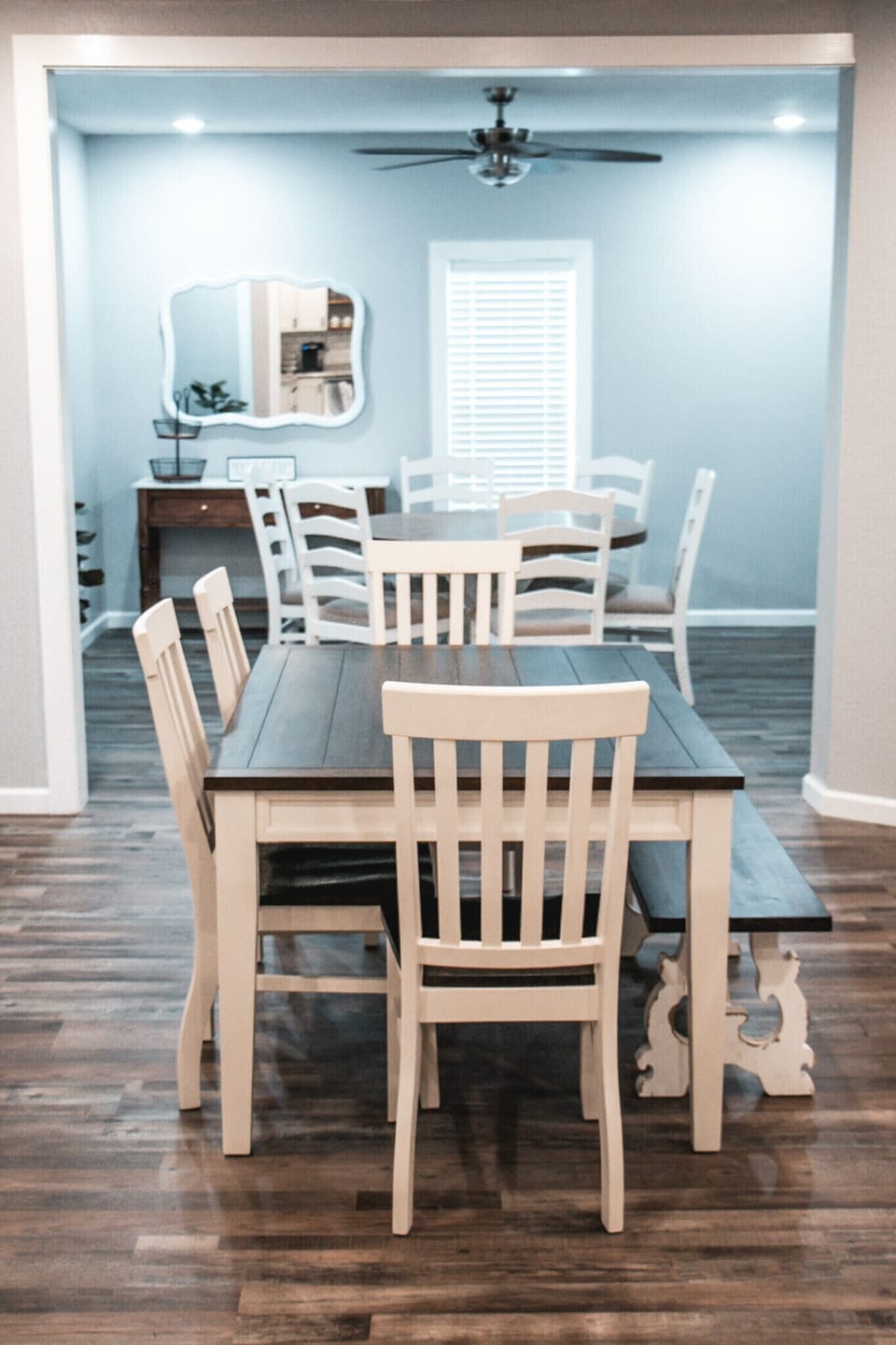 Dining room with seating for 15