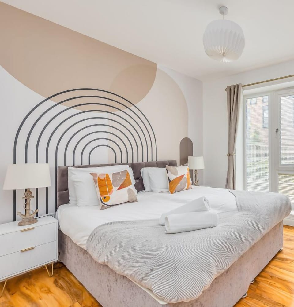 Bedroom 2 has a comfortable zip-link bed which is configured as two single beds by default or can be zipped together to form a king-size bed upon request.