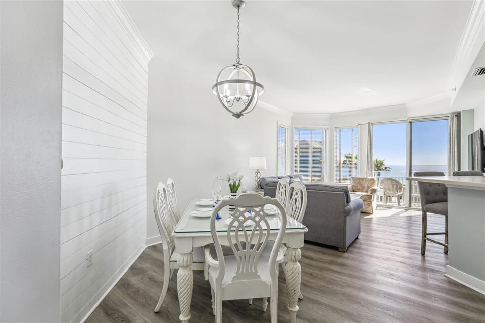 Dining Area with Ocean Views at 1404 SeaCrest