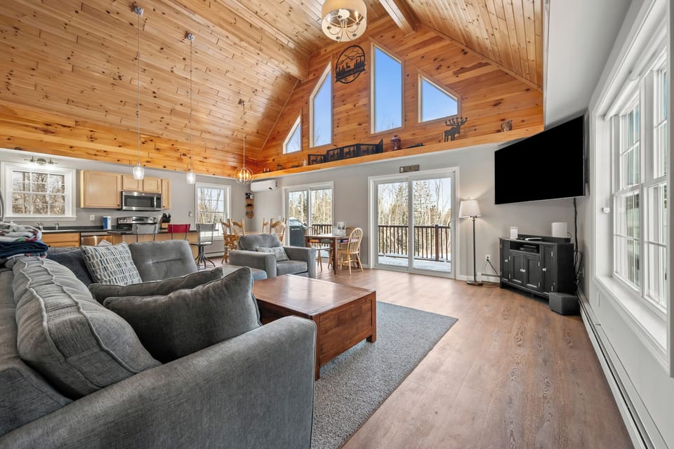 Open main floor with large windows