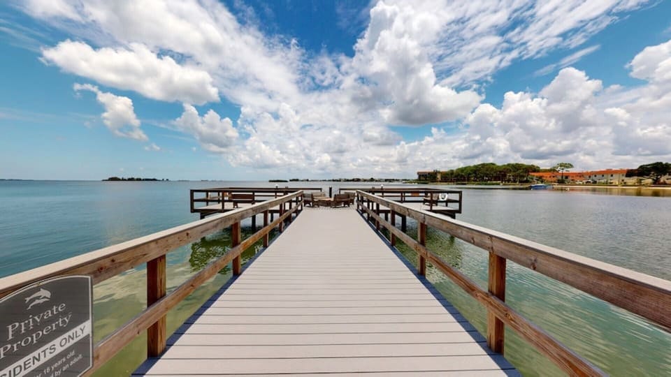 Beautiful dock to watch sunsets and dolphins, go fishing or just enjoy the views