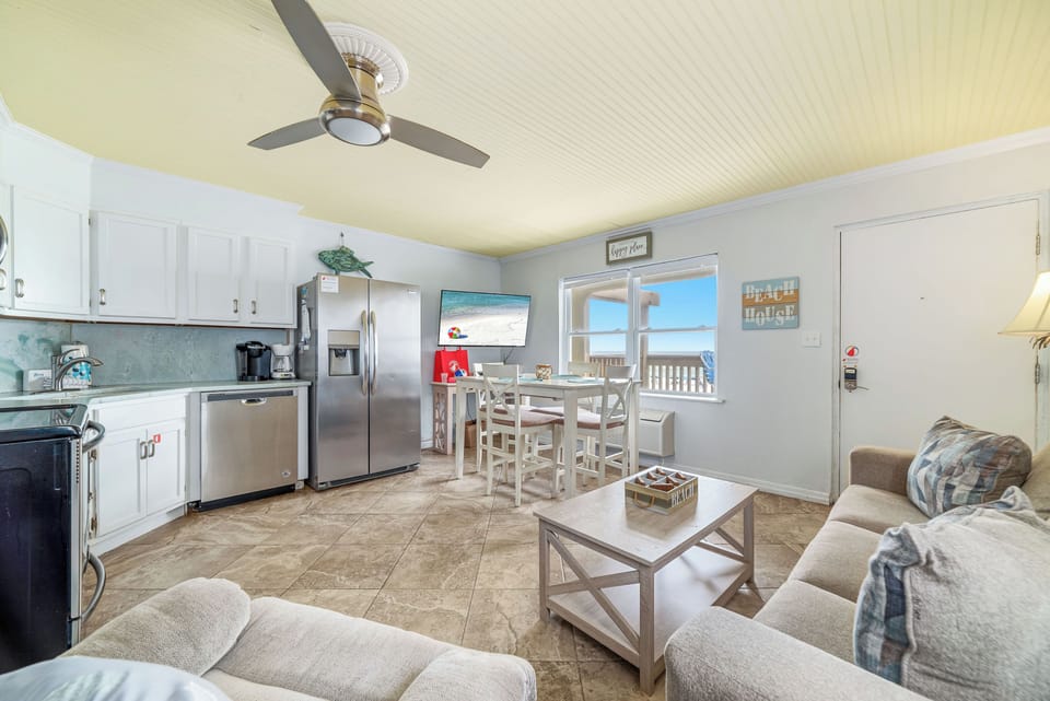 Living and dining and kitchen