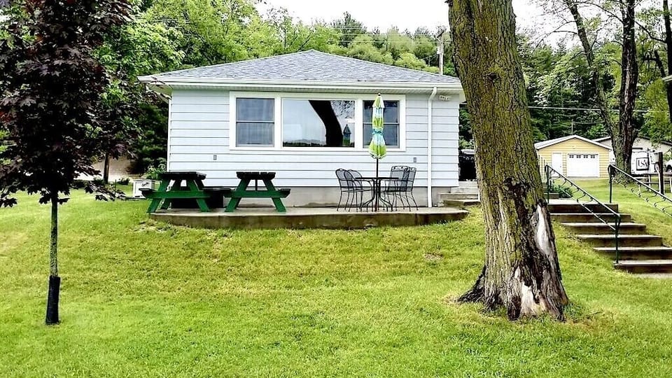 Large patio and yard