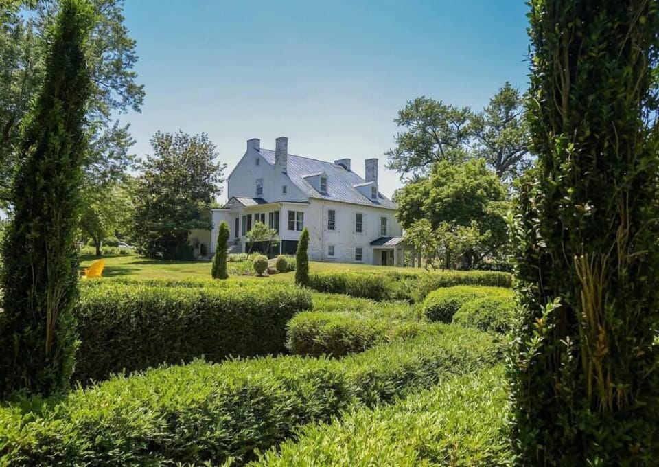 Manicured gardens throughout the property