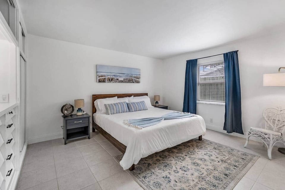Spacious bedroom  KING memory foam mattress