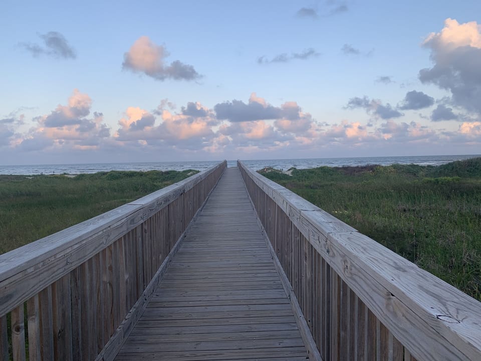 View from the bridge right outside the condo.