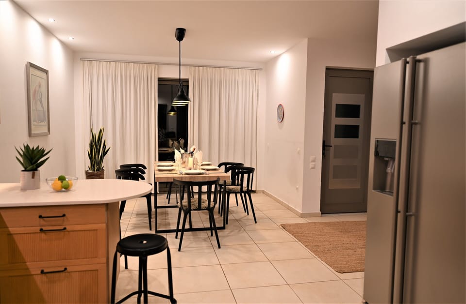 Kitchen Island and Dining Area