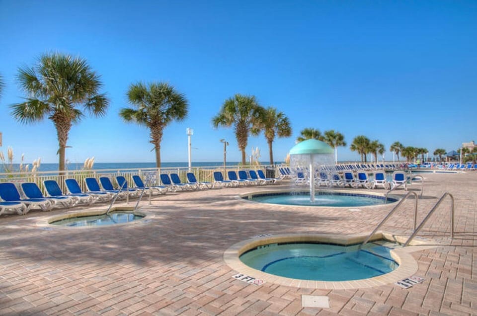 Relax in one of the many Hot tubs at the resort.