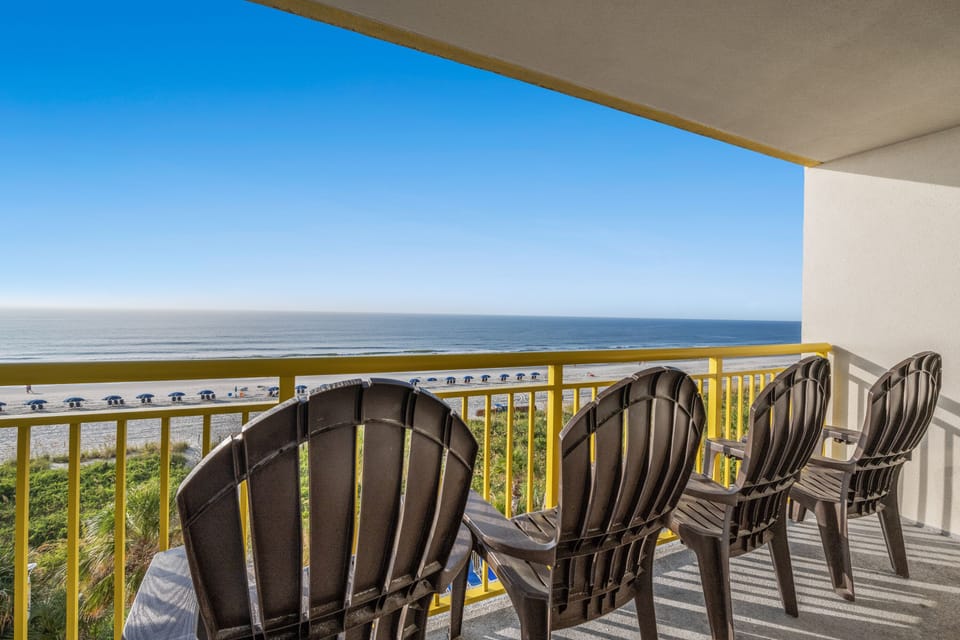 Grab a cup of joe and watch the waves coming in.