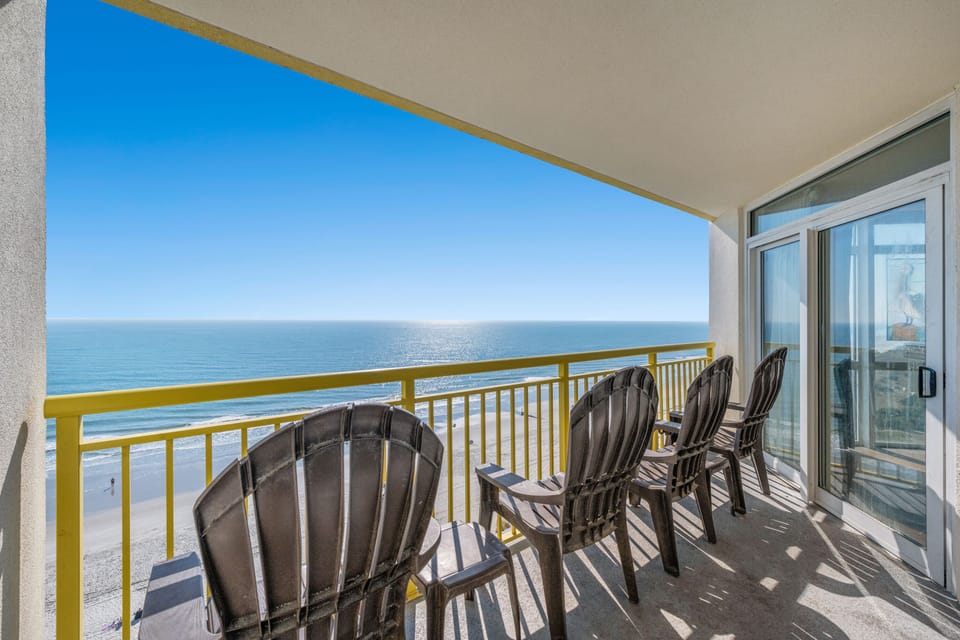 You can enjoy a great sunrise while having morning coffee on the private balcony
