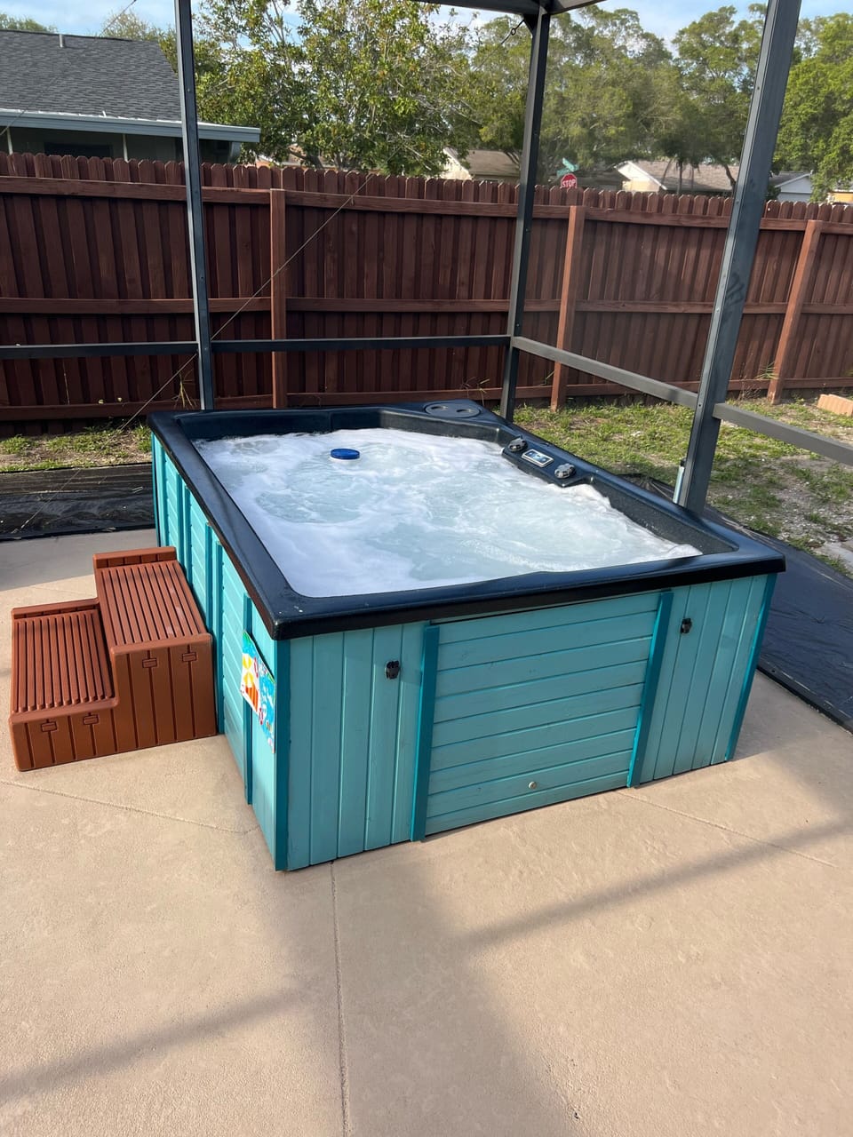A hot tub. Please check with your physician prior to use. NO MINORS ALLOWED.