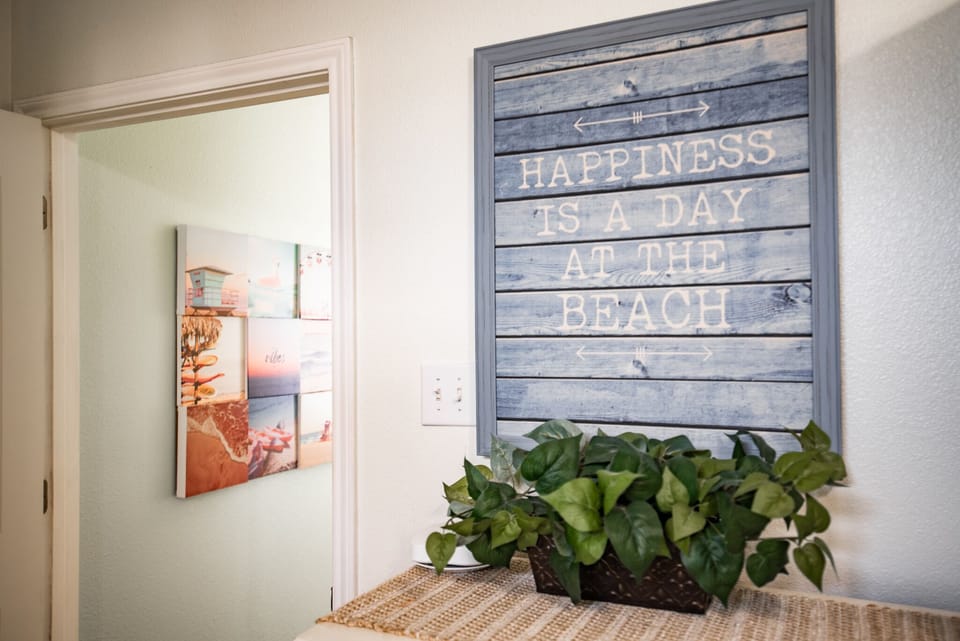 "Happiness is a day at the beach"