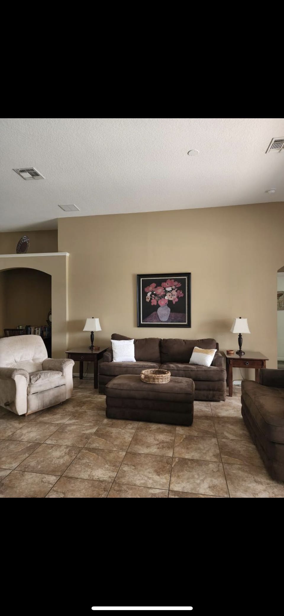 Spacious open living room