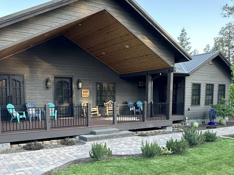 The huge front porch is our favorite place to enjoy the weather and the view.
