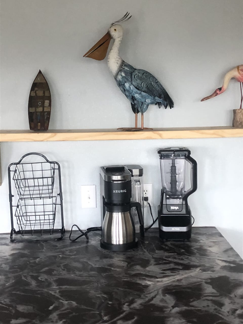 Keurig with a selection of caffeinated & uncaffeinated pods