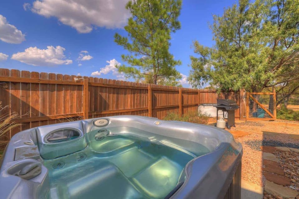 Soak the day away in the hot tub.