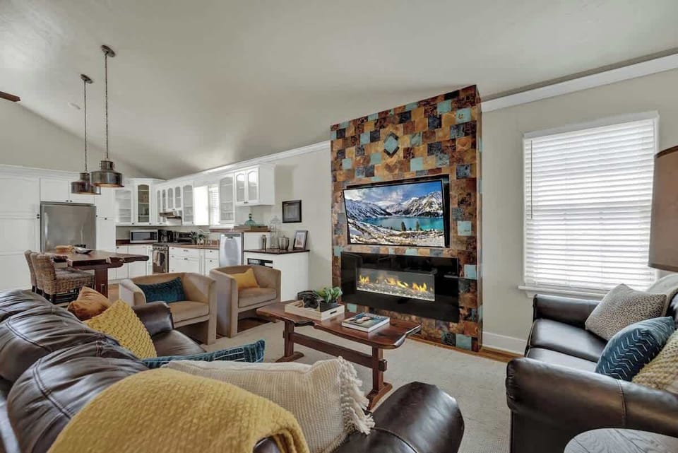 Large flat screen TV.