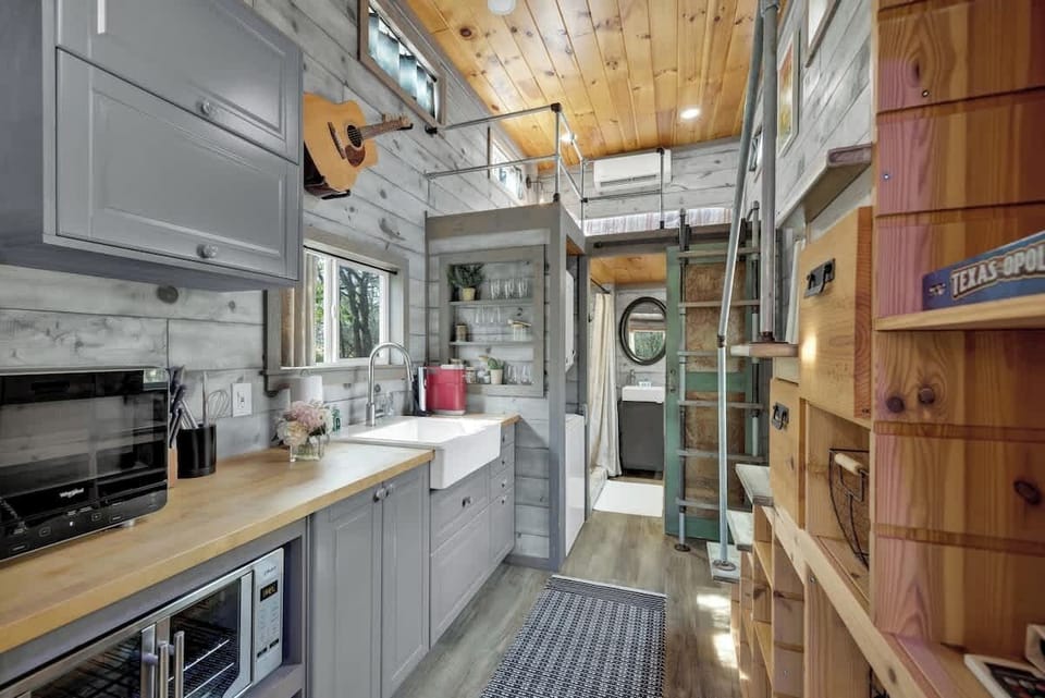 Kitchenette with modern amenities.