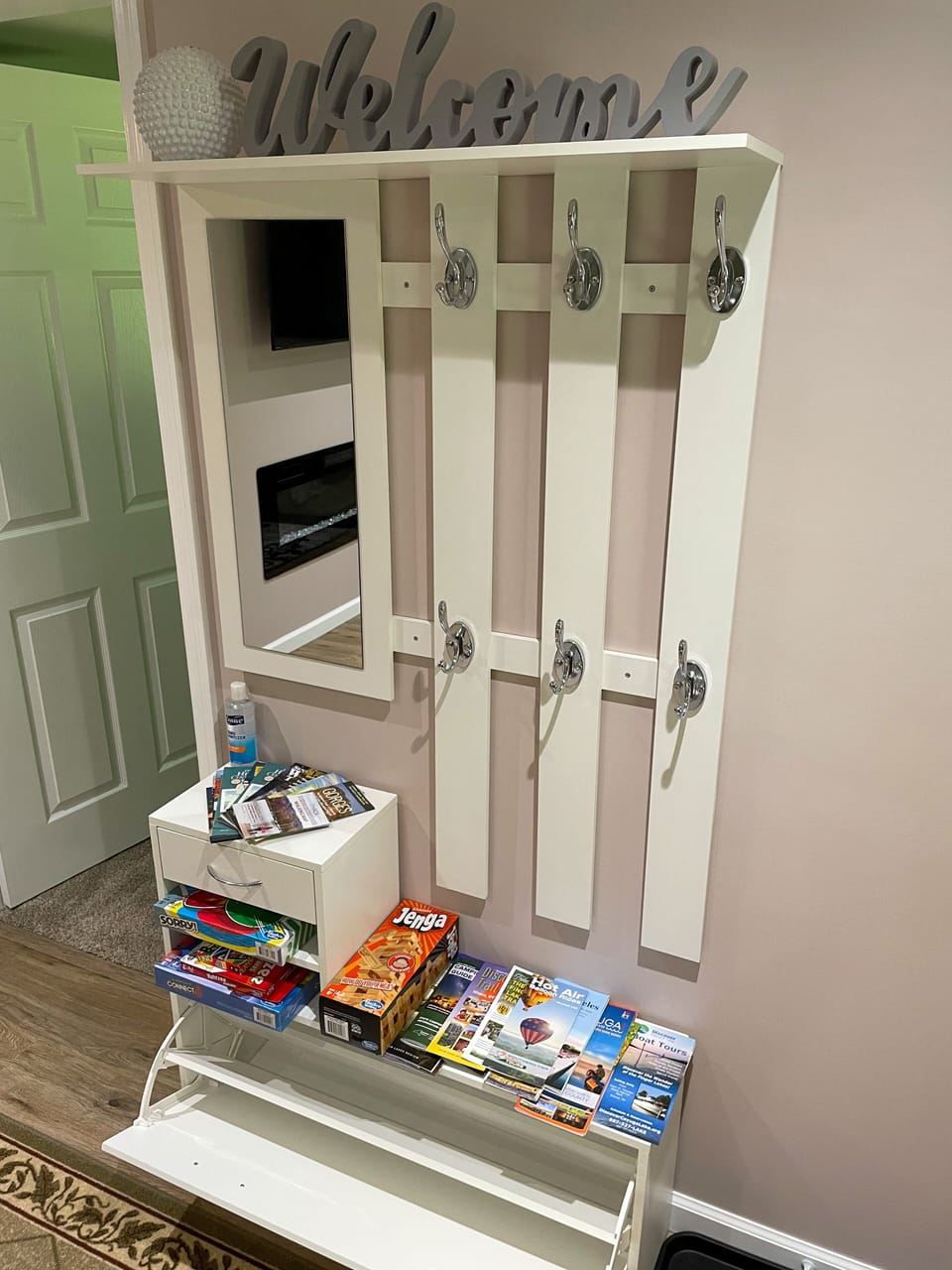 And again, the games, brochures, the storage. 