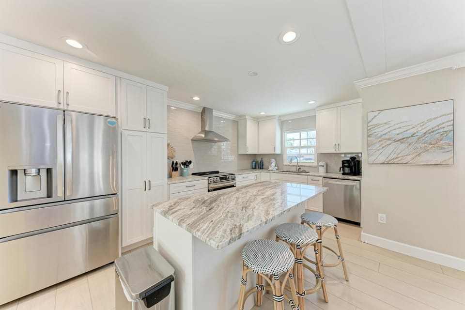 Stunning kitchen with additional seating at island