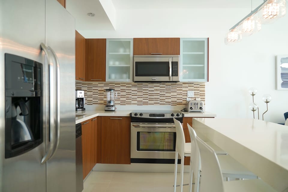 Dining and kitchen area