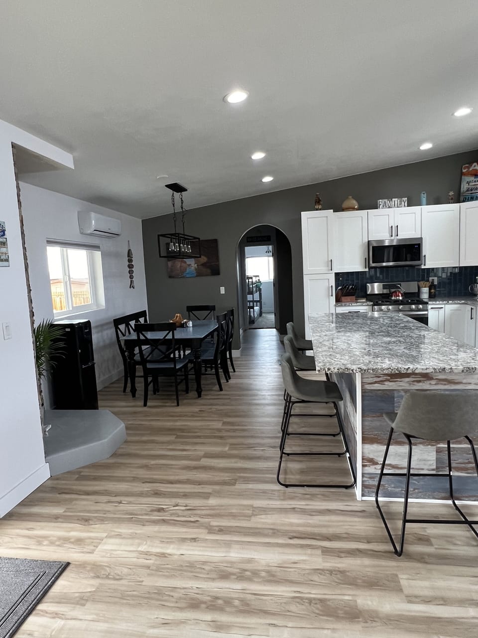 Kitchen and dining area