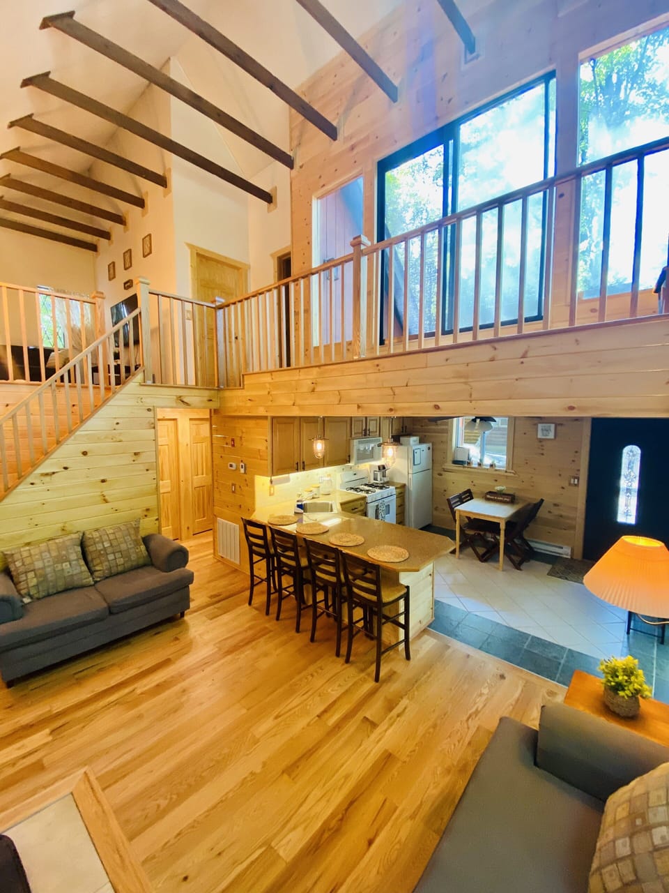 Living room with open kitchen 