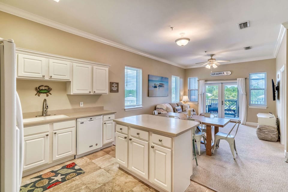Full kitchen with island