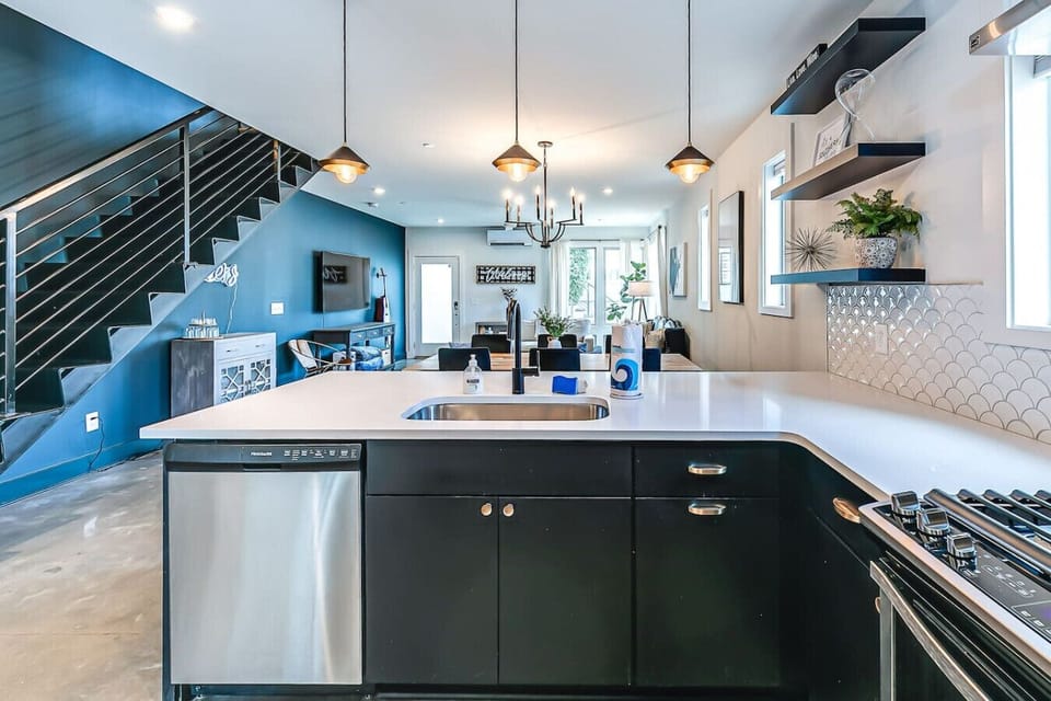 Large Kitchen with Bar Top Seating