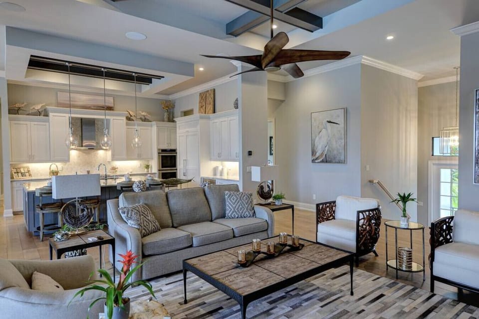 Relax and reconnect in this open-concept living room