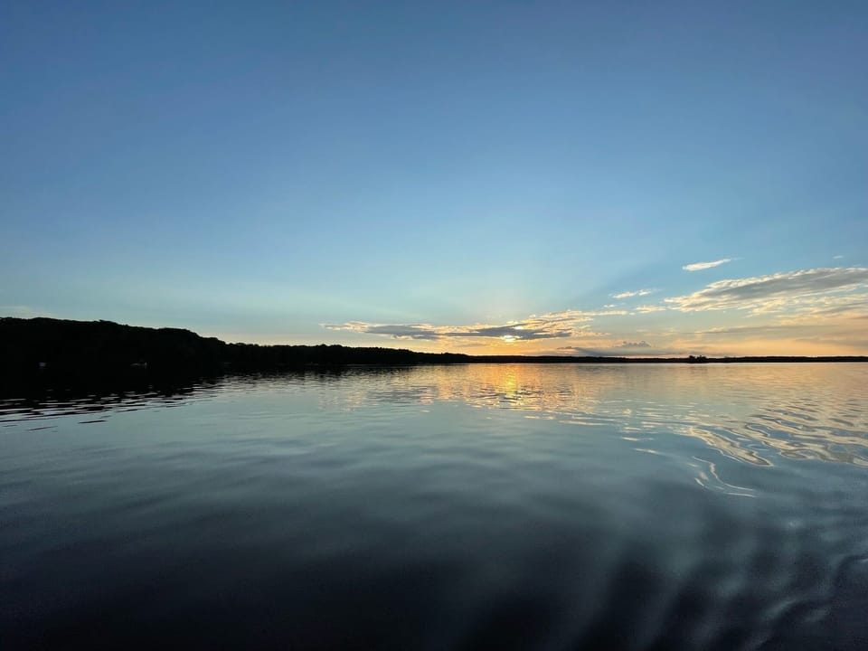 The sunsets on Lake Dubay are incredible.