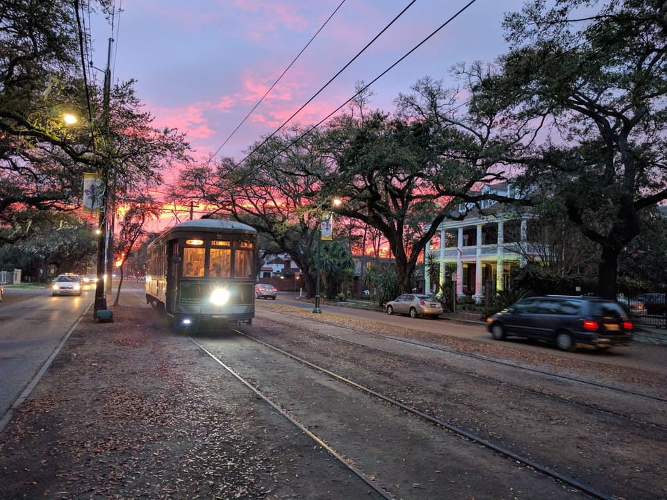 The historic St. Charles Streetcar line is one block from the unit. 