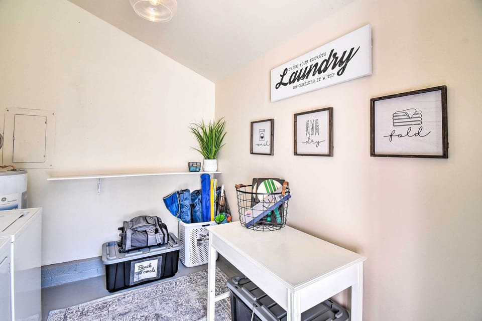 Laundry Room | Stairs Required | Iron & Board | Hangers