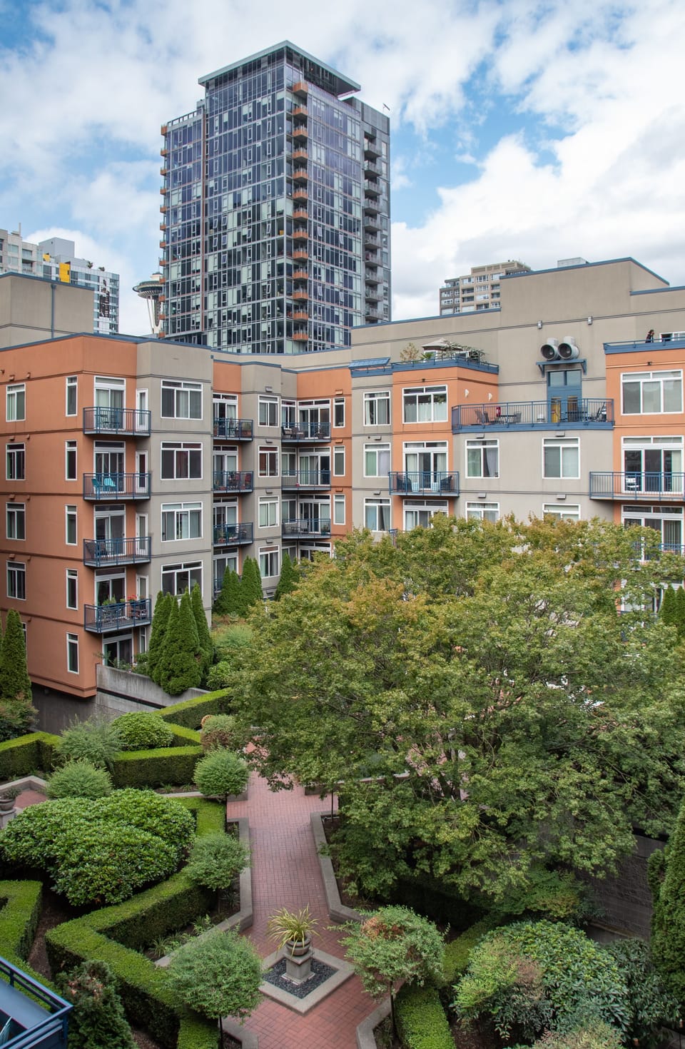 Peekaboo View of the Space Needle from the Private Condo Balcony