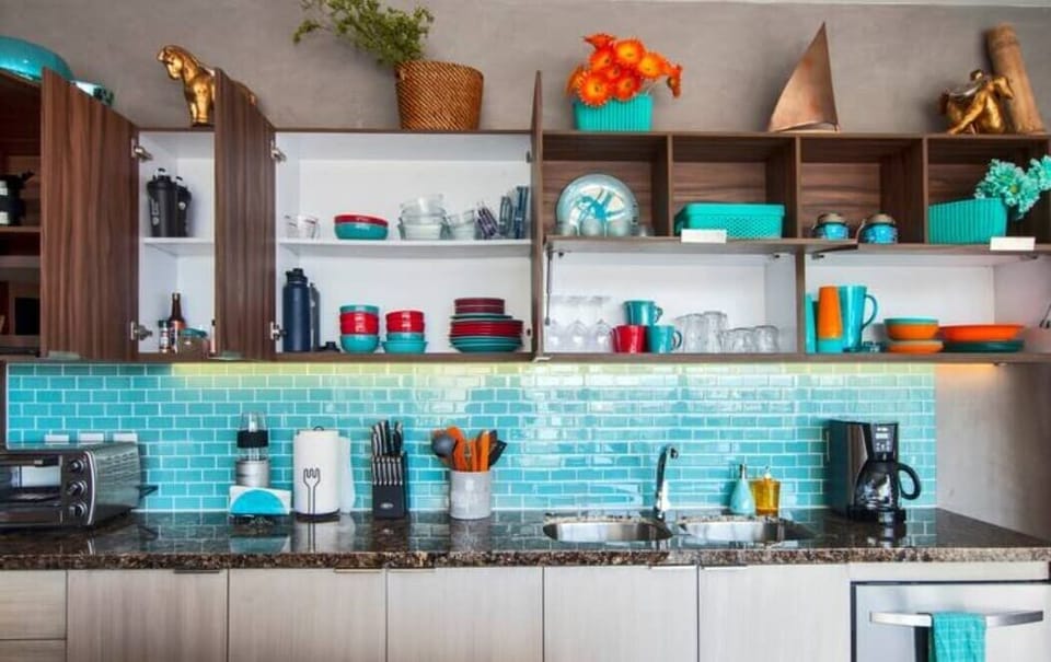 Colored Backsplash