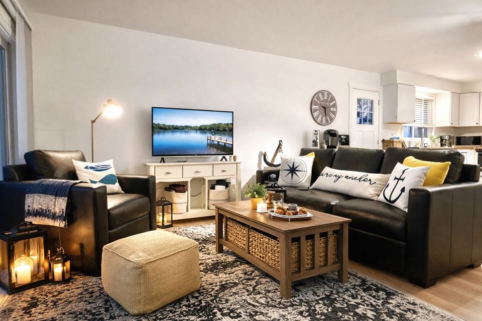 Relaxing Living Room with Smart TV enjoy the spectacular view of Mona Lake