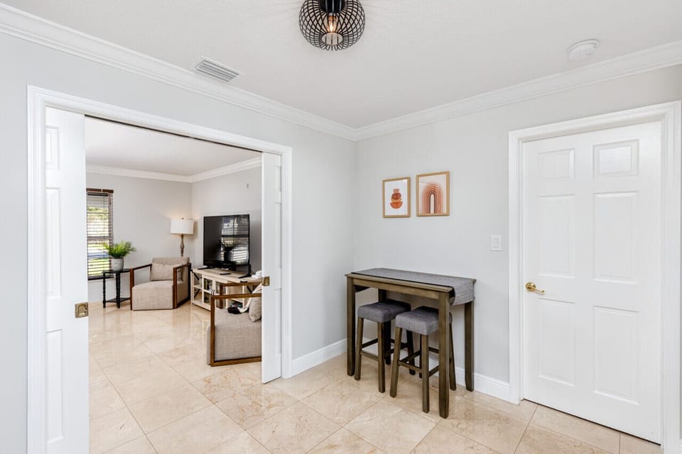 Two top dining table, just off kitchen