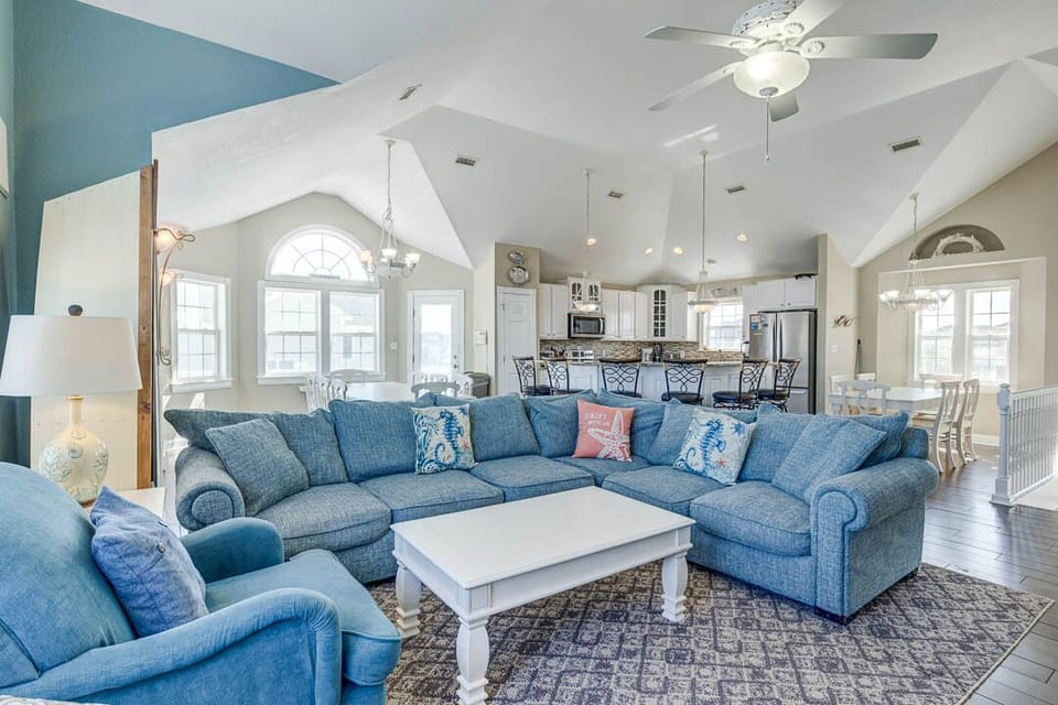 Top-Level Living Room with Deck Access