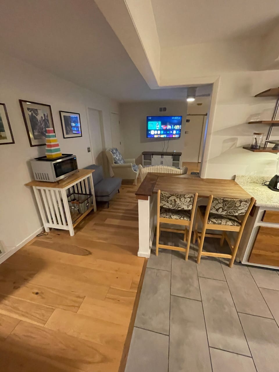 Open floor -viewed from dining area