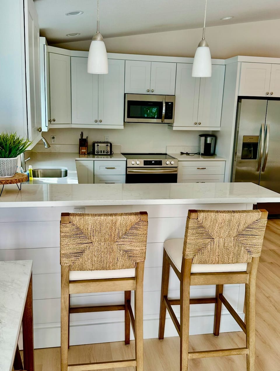 Bar height breakfast bar
