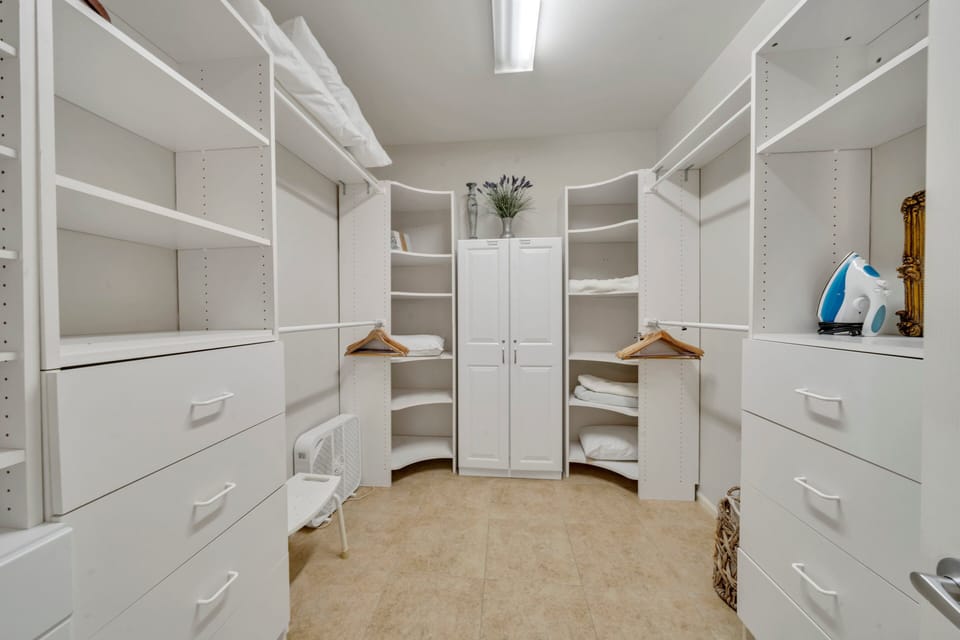 Custom master closet - plenty of space to unpack and make yourself at home.