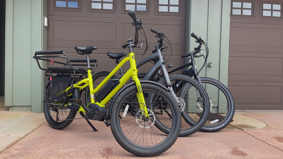 Ask about eBike Rental.  *Not included with nightly stay.