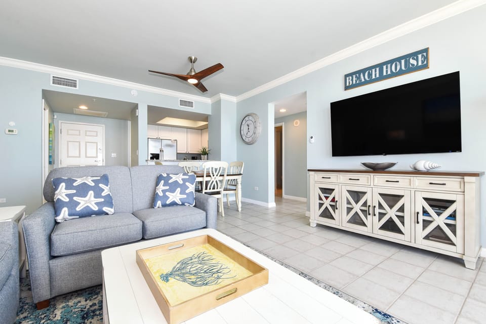 Silver Shells St. Croix 1102 - Living Area with Flat Screen TV